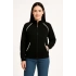 bysoca Kadın Oversize Dik Yaka Fermuarlı Zincir Nakışlı Kanguru Cepli Sweatshirt - Siyah