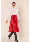 15806 Saten Etek - Bordo