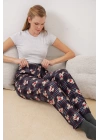 4323 Desenli Pijama Altı - Lacivert
