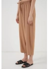 6591 Dokuma Şalvar Pantolon - Camel