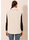 6793 Peluş Yelek - Beyaz