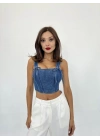 6987 KOT BLUZ-MAVİ