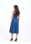 7143 KOT ELBİSE-MAVİ