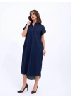 7348 KOT ELBİSE-MAVİ