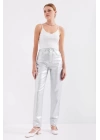 918 İp Askılı Crop Top - Beyaz