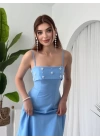 Acco Taş Detaylı Elbise