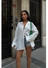 Alina Kol Cut Out Keten Gömlek 3252-08
