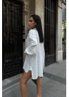 Alina Kol Cut Out Keten Gömlek 3252-08