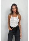 Askılı Triko Bluz