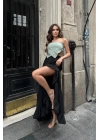 Audrey Fıfrlı Yırtmaç Detay Etek 4037