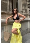 Audrey Fıfrlı Yırtmaç Detay Etek 4037