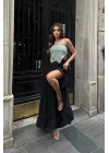 Audrey Fıfrlı Yırtmaç Detay Etek 4037