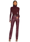 bysoca Kadın Bordo Balıkçı Yaka Uzun Kollu Parmak Geçmeli İpek Jarse Bodysuit