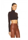 Balıkçı Yaka Uzun Kollu Crop Top