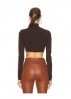 Balıkçı Yaka Uzun Kollu Crop Top