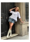 Basic Oversize T-Shirt Volanlı