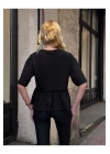 Basic Oversize T-Shirt Volanlı