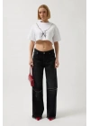 Baskılı Crop T-Shirt