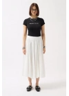 Baskılı Likralı Crop T-Shirt