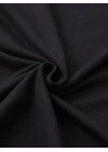Baskılı Oversize Bisiklet Yaka T-shirt - Siyah