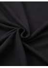 Baskılı Oversize Bisiklet Yaka T-shirt - Siyah