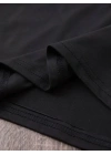 Baskılı Oversize Bisiklet Yaka T-shirt - Siyah