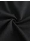 Baskılı Oversize Bisiklet Yaka T-shirt - Siyah