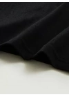 Baskılı Oversize Bisiklet Yaka T-shirt - Siyah