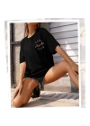 Baskılı T-shirt - Siyah