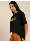 Baskılı T-shirt - Siyah