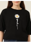 Baskılı T-shirt - Siyah