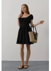 Beli Korseli Mini Elbise - Beyaz