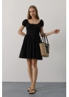 Beli Korseli Mini Elbise - Beyaz