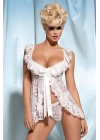 Beyaz Dantelli Fantazi Gecelik TM1214