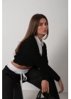 Biyeli Crop Triko Hırka