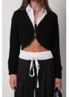 Biyeli Crop Triko Hırka