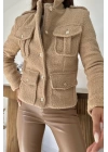 Camel Cepli Yumoş Ceket