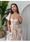 bysoca Kadın Günlük Sıfır Kollu Bluz Batik Desenli Pantolon İkili Takım 1181-8 - Gri̇