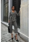Candy Çizgili Straight Fit Pantolon Takım 9705-015