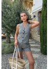 Carla Işıltılı Yelek Şort Takım 9821