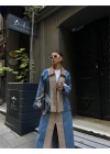 CHANEL GARNİLİ KOT MONT - Bej