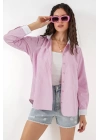 Çizgili Gömlek 20288 - Pembe
