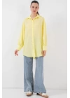 Çizgili Uzun Gömlek Tunik 5963 - Sarı