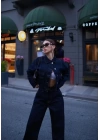 Denim Jeans Kot Takım - Siyah