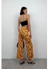 Desenli Boru Paça Pantolon