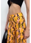 Desenli Boru Paça Pantolon