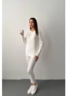 Kadın Ekru Termal Alt Üst Takım