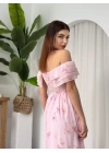 Elmi Çiçek Detaylı Elbise