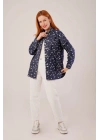 Eskitme Görünümlü Denim Mavi Gömlek