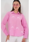 Fiyonk Detay Gömlek 20311 - Pembe